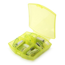 Mini set de papeterie de bureau avec boîte en plastique
